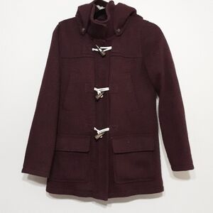 Garage utility wool blend hooded coat  S/P Cozy Event Fleece Lined Y2k